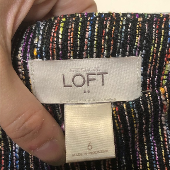 Loft multicoloured mini pencil skirt size 6 - Picture 3 of 8